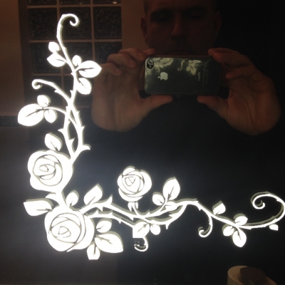 Dekorációs világító tükör